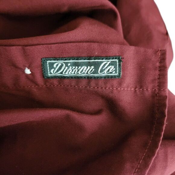 Dixxon Button Up Short Sleeve Performance Bamboo Shirt Mens 3XL Maroon Red - Picture 6 of 9